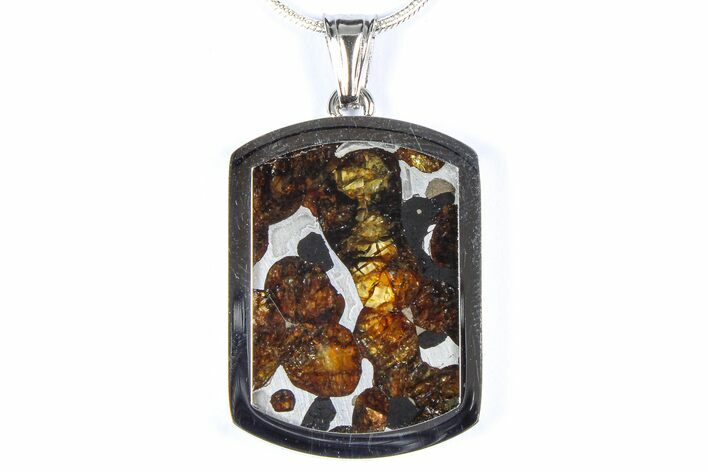 Sericho Pallasite Dog Tag Meteorite Pendant - Kenya #380534